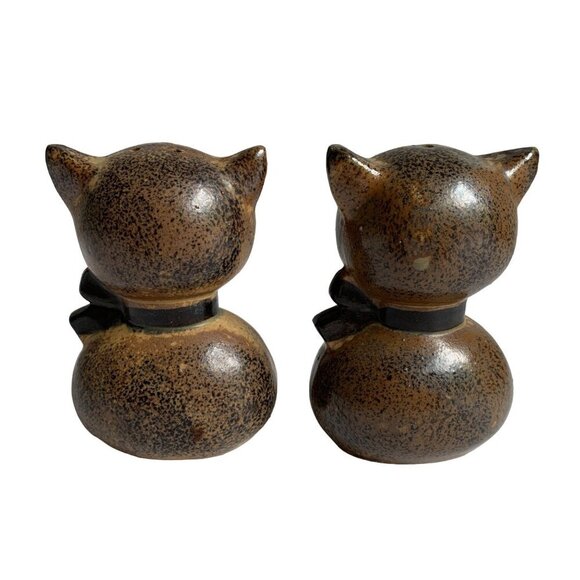 Vintage | Brown Cats Ceramic Salt & Pepper Shakers Made in Japan - Picture 2 of 7